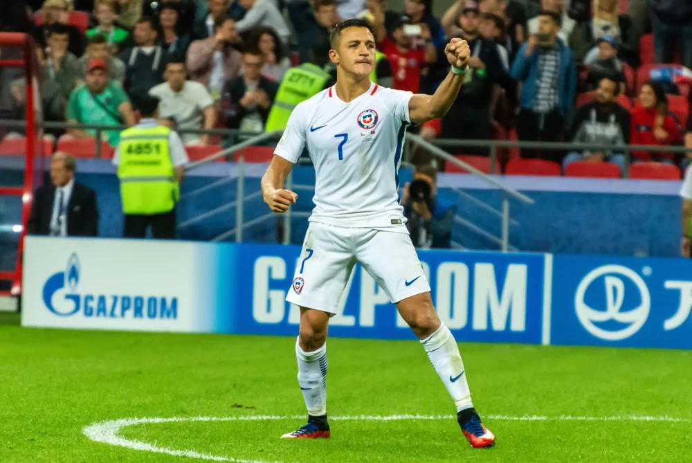 Alexis Sanchez - hier spelend voor zijn nationale team Chili