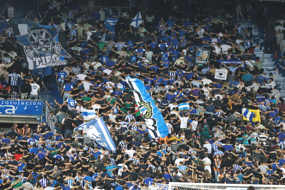 Deportivo Alavés-fans tijdens een wedstrijd