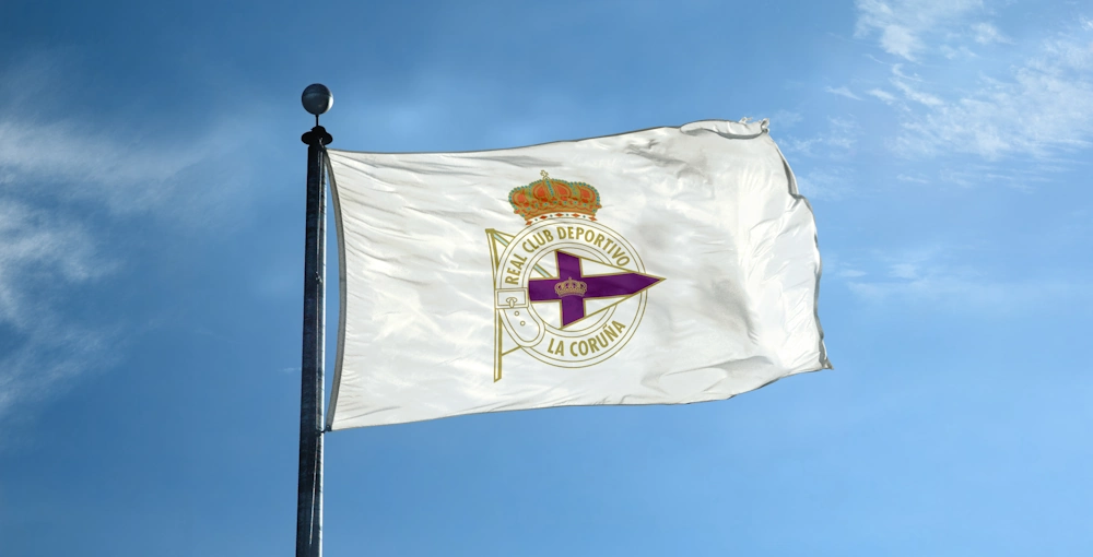 De vlag van Deportivo La Coruña