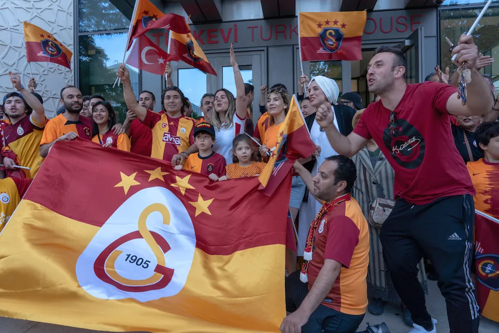 Galatasaray-fans die feestvieren