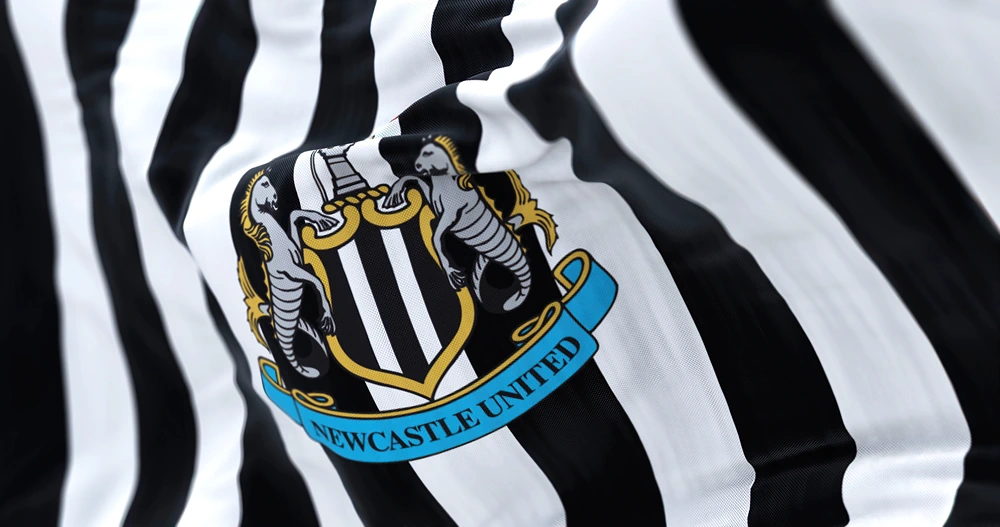 Newcastle-logo op vlag