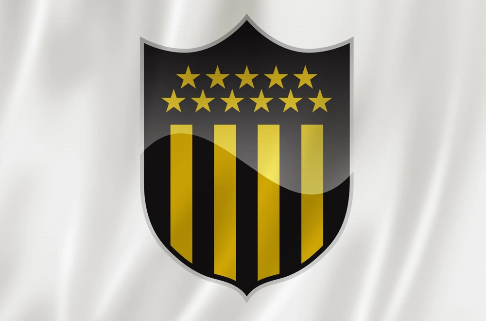 Peñarol-logo op wapperende vlag