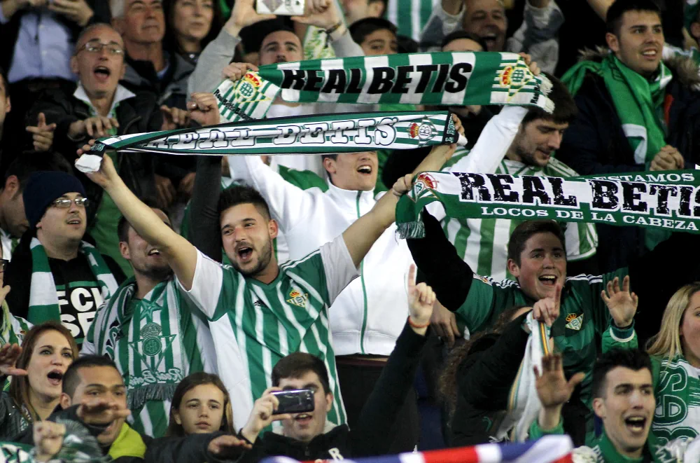 Real Betis-fans tijdens een wedstrijd