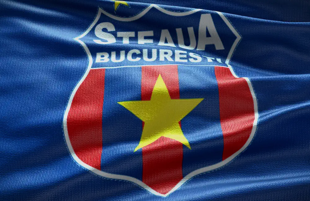 Steaua Boekarest-embleem op een vlag