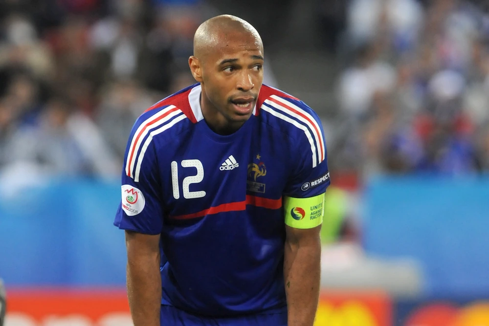 Thierry Henry - hier spelend voor het Franse nationale elftal