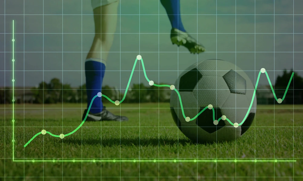 Voetbalstatistieken geïllustreerd met een diagram.