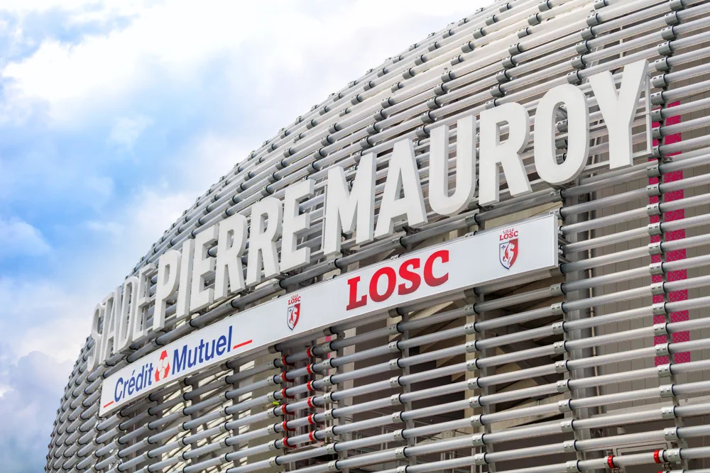 Buiten het thuisstadion van Lille, Stade Pierre-Mauroy